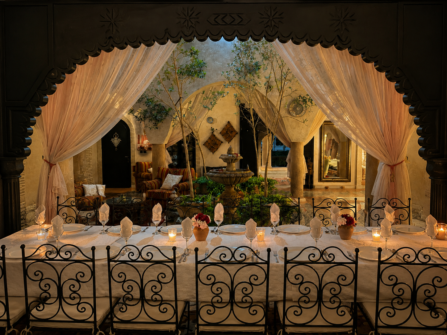 Dining at Riad Mayo
